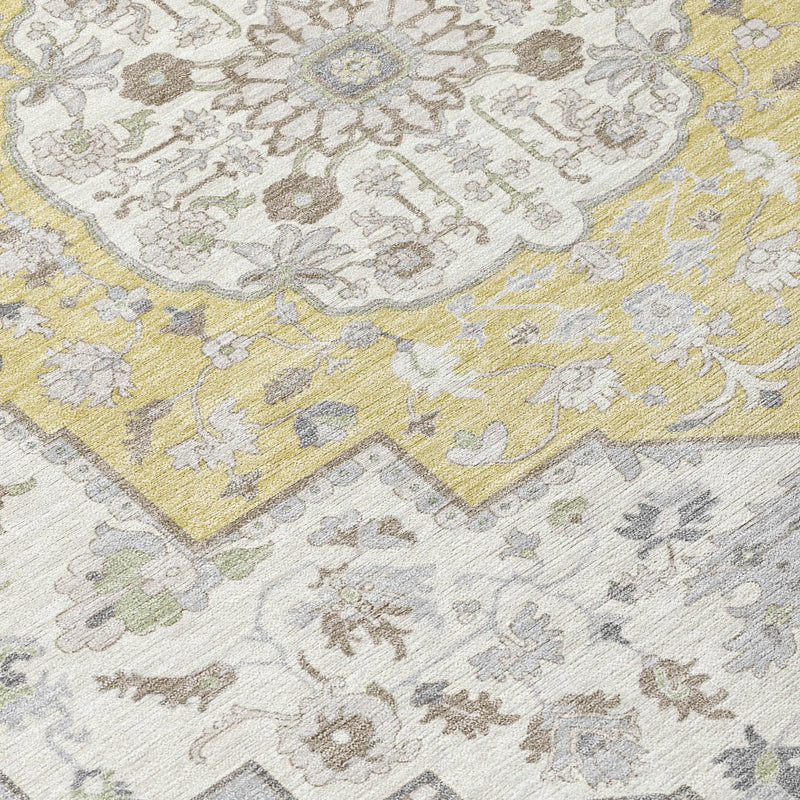 9' X 12' Wheat And Taupe Oriental Washable Indoor Outdoor Area Rug Homeroots Outdoor