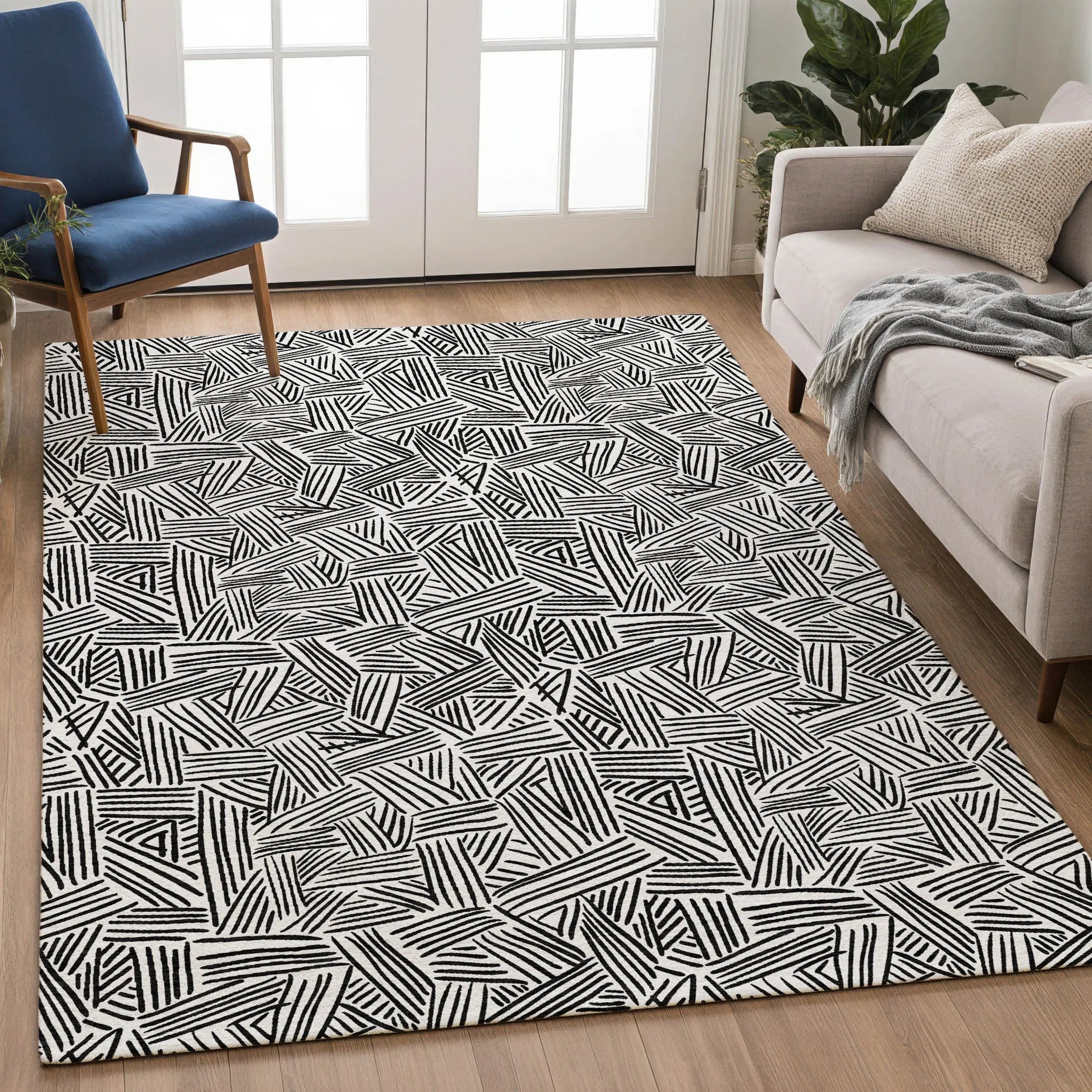 9' X 12' White And Beige Geometric Washable Indoor Outdoor Area Rug Homeroots Outdoor