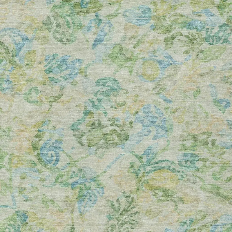 9' X 12' Yellow And Gold Floral Washable Indoor Outdoor Area Rug Homeroots Outdoor