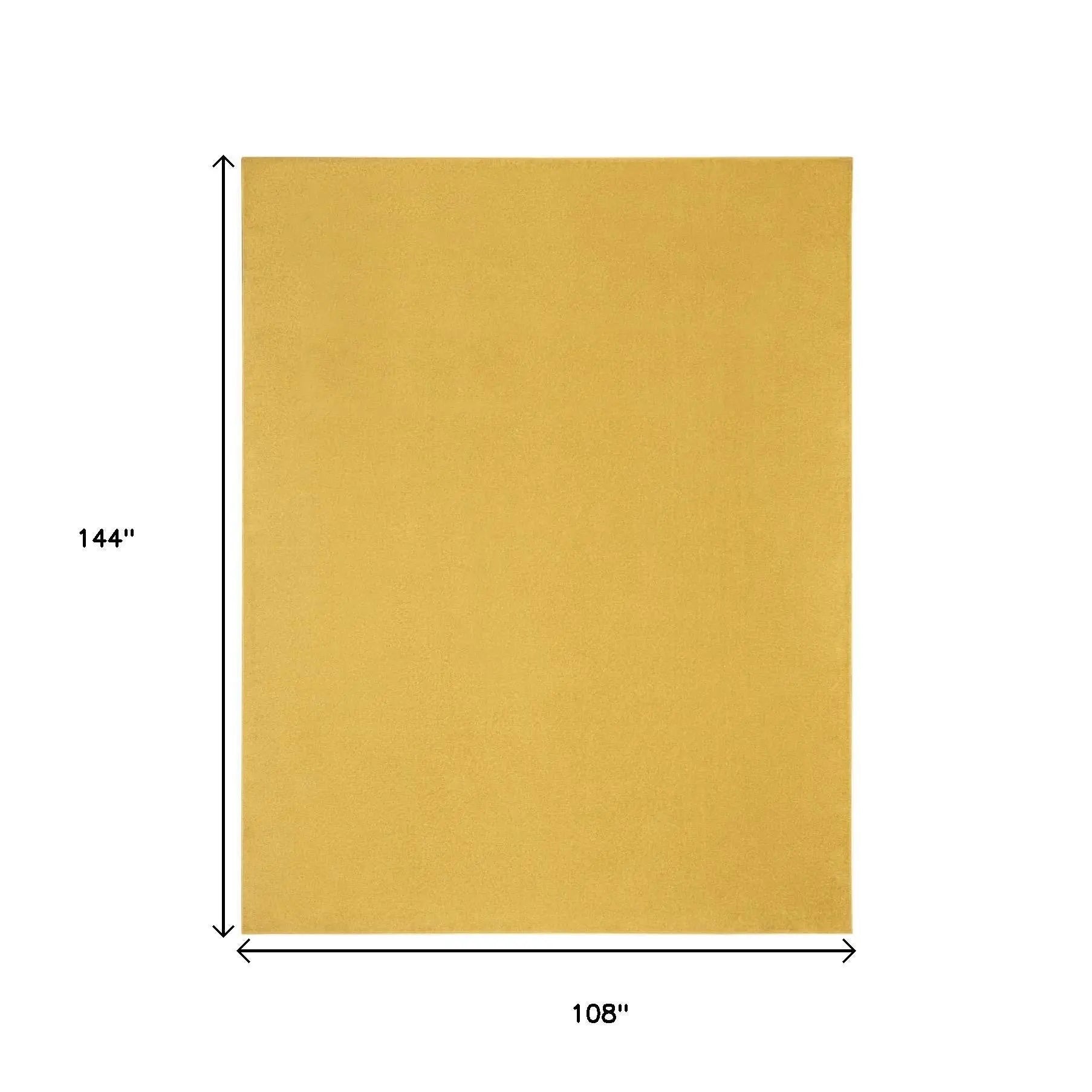 9' X 12' Yellow Indoor Outdoor Area Rug Homeroots Outdoor