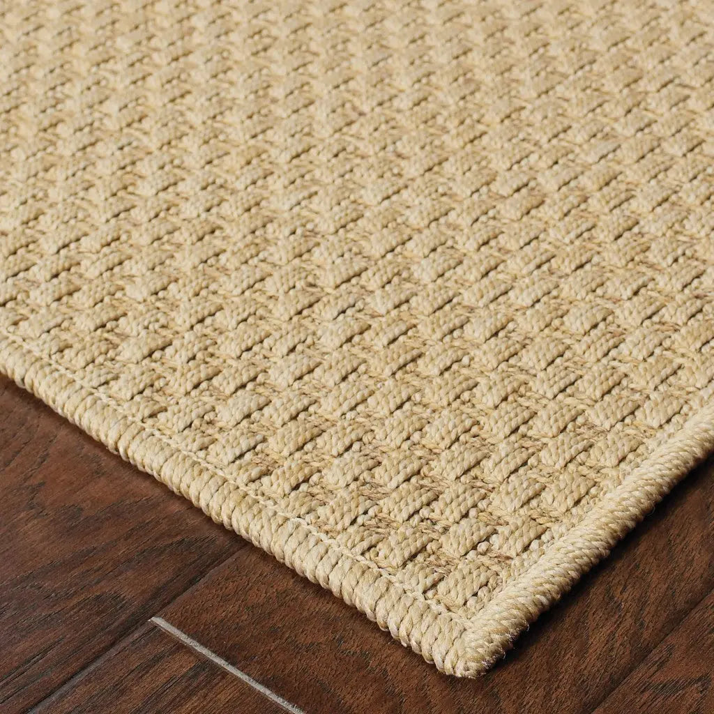9' X 13' Beige Indoor Outdoor Area Rug Homeroots Outdoor