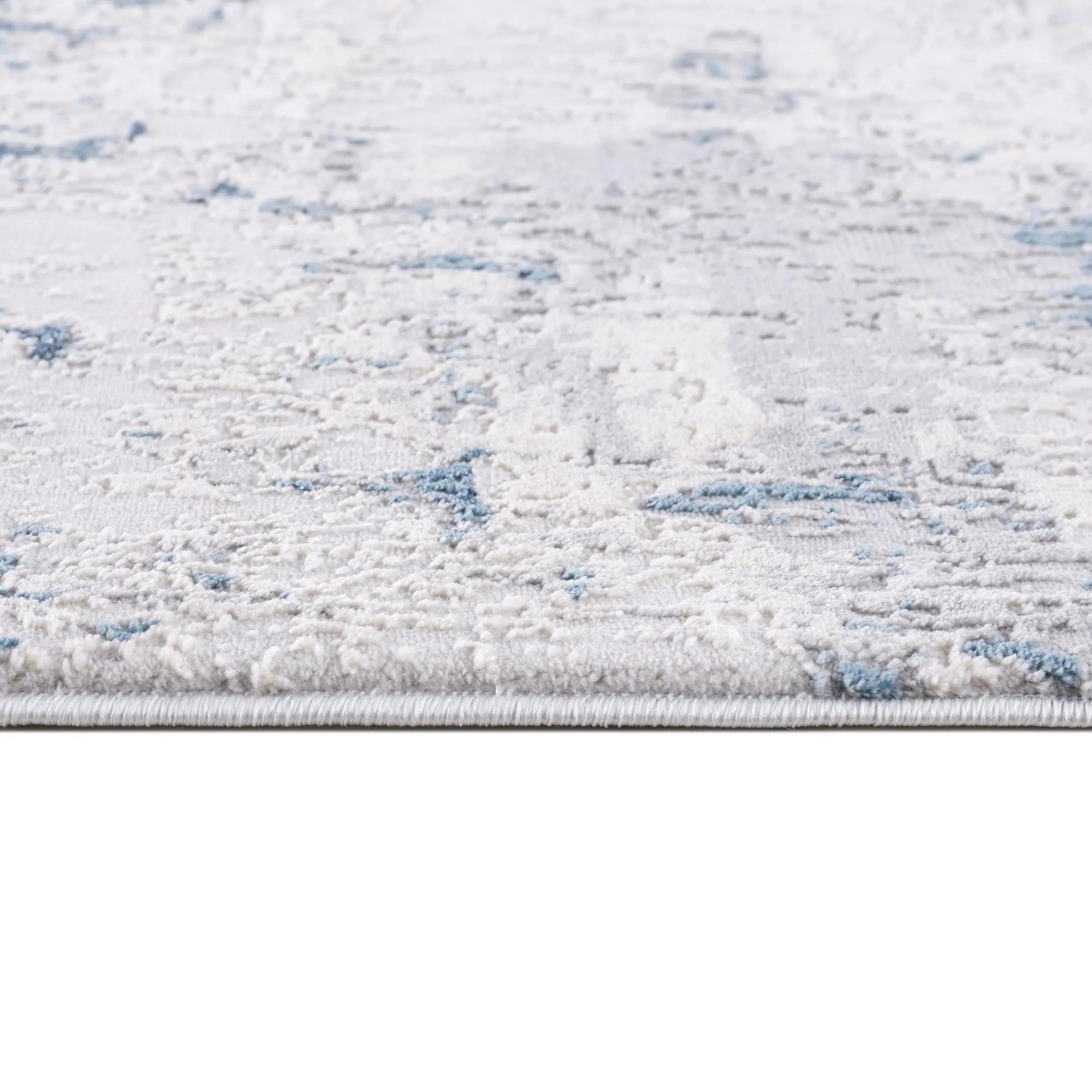 9' X 13' Blue And Cream Abstract Area Rug Homeroots Home Decor