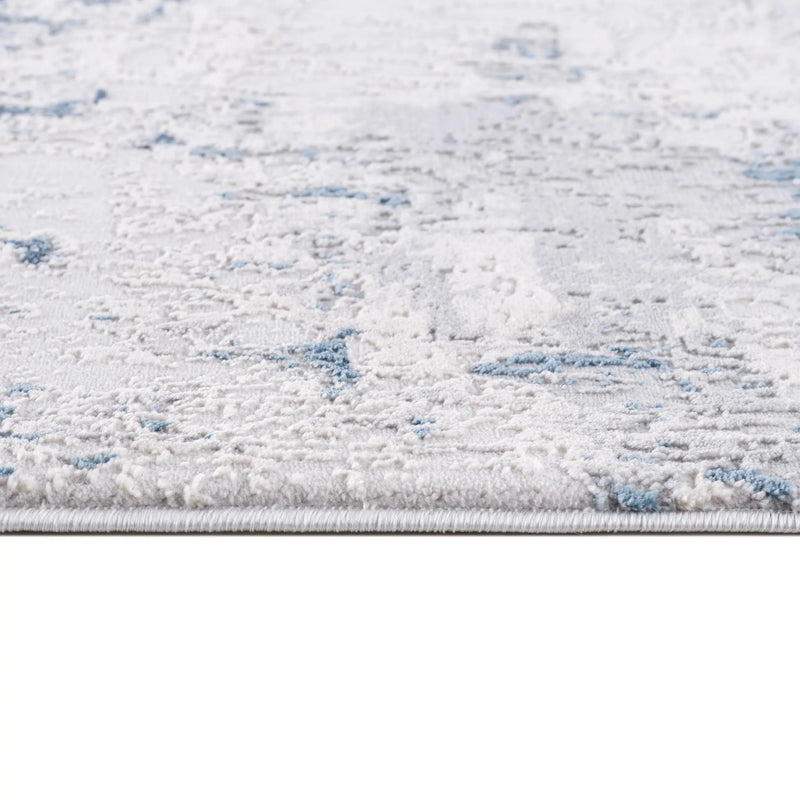 9' X 13' Blue And Cream Abstract Area Rug Homeroots Home Decor