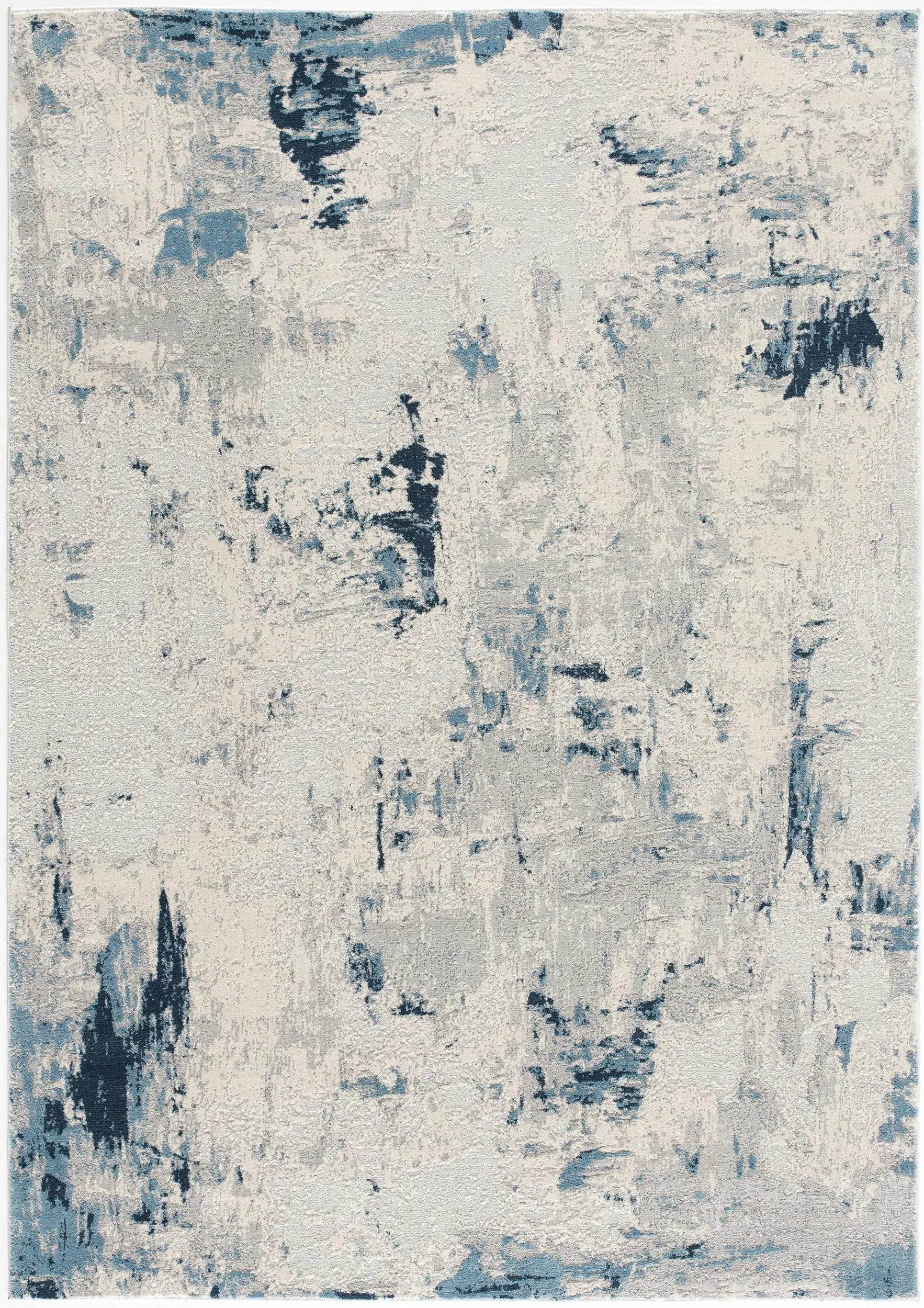 9' X 13' Blue And Cream Abstract Area Rug Homeroots Home Decor