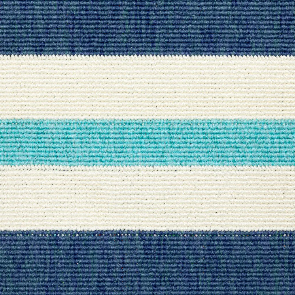 9' X 13' Blue and Ivory Geometric Stain Resistant Indoor Outdoor Area Rug Homeroots Outdoor