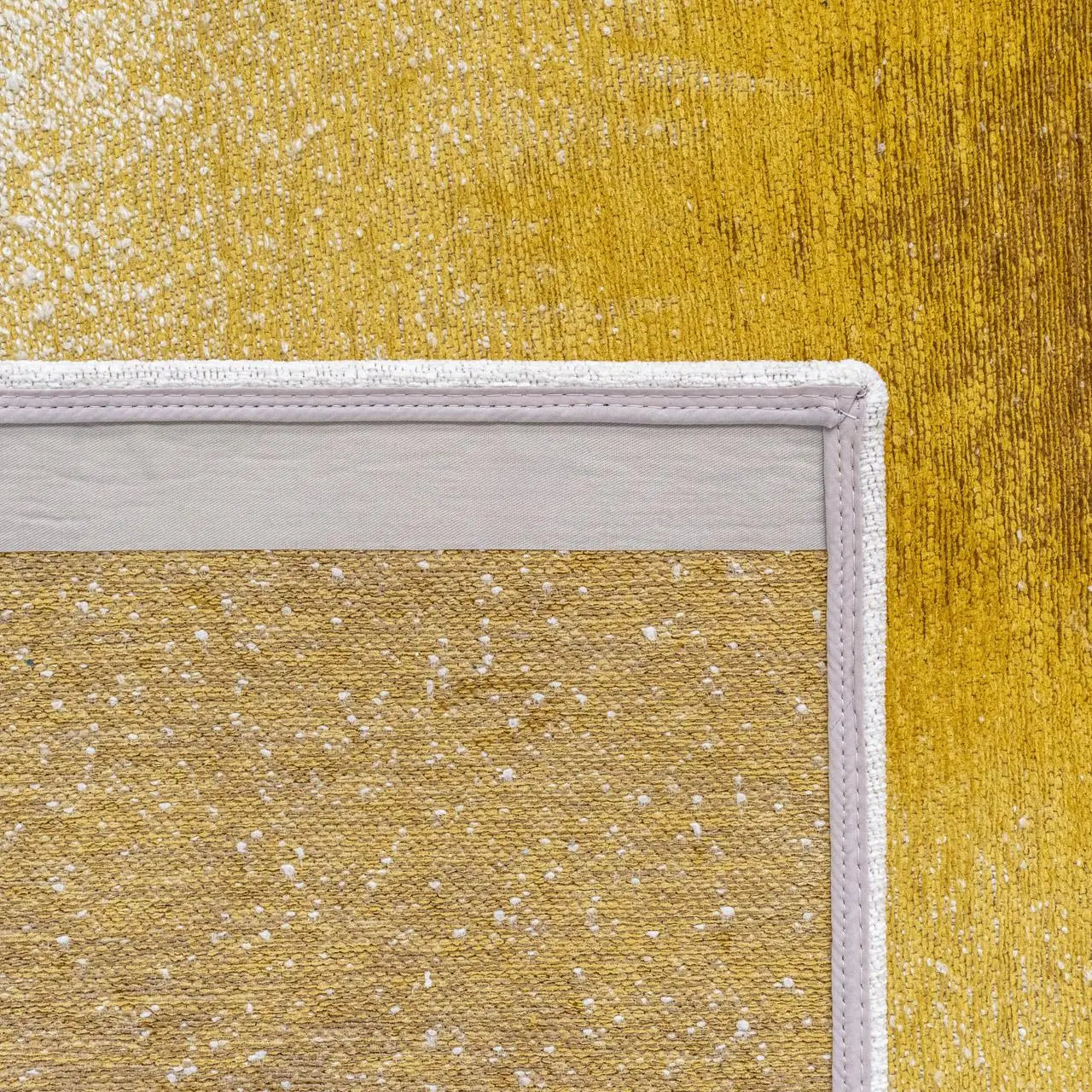 9' X 13' Gold And White Abstract Washable Area Rug With UV Protection Homeroots Home Decor