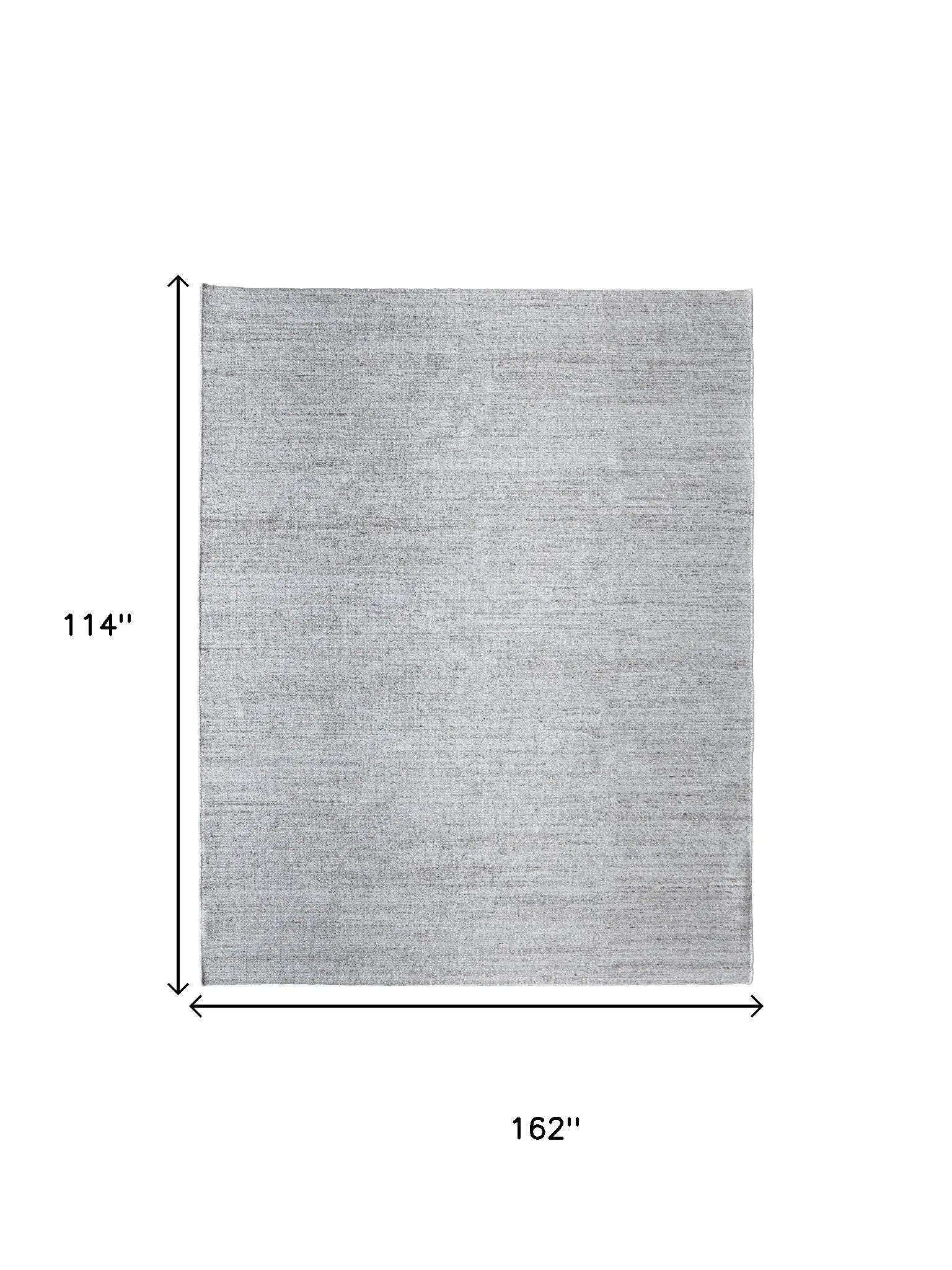 9' X 13' Silver Handmade Indoor Outdoor Area Rug Homeroots Outdoor