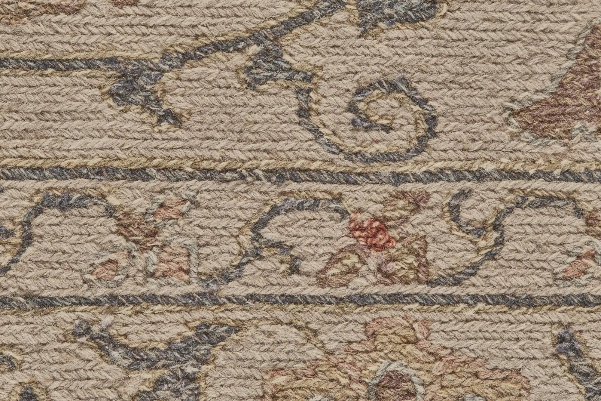 9' X 13' Tan Gray And Red Wool Oriental Hand Knotted Area Rug Homeroots Home Decor