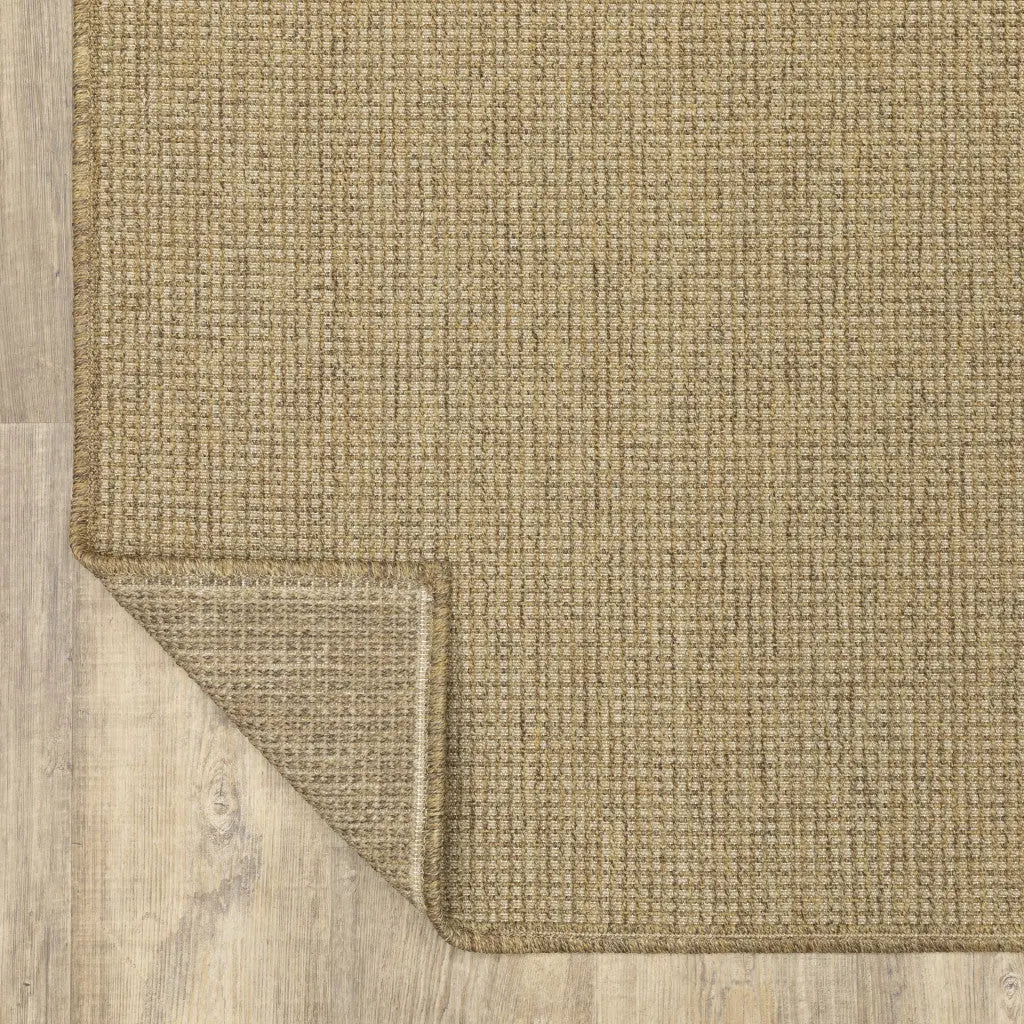 9' X 13' Tan Stain Resistant Indoor Outdoor Area Rug Homeroots Outdoor