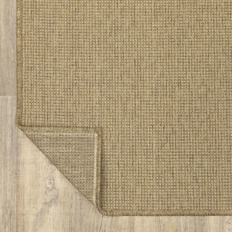 9' X 13' Tan Stain Resistant Indoor Outdoor Area Rug Homeroots Outdoor