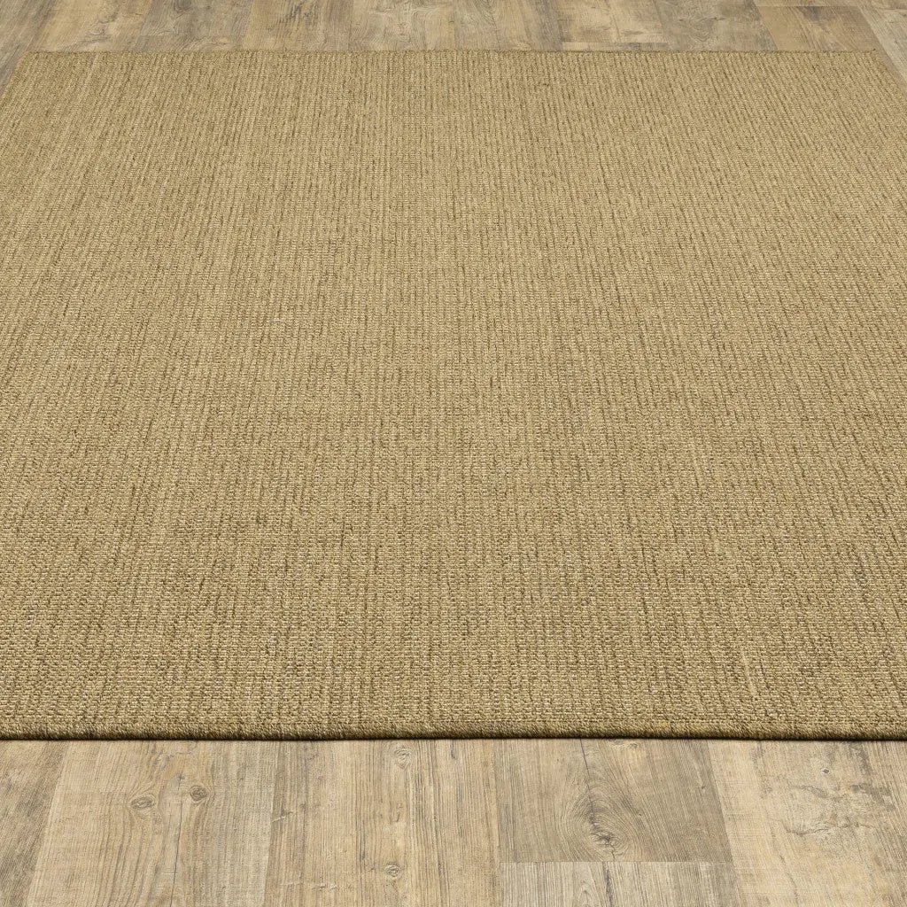 9' X 13' Tan Stain Resistant Indoor Outdoor Area Rug Homeroots Outdoor