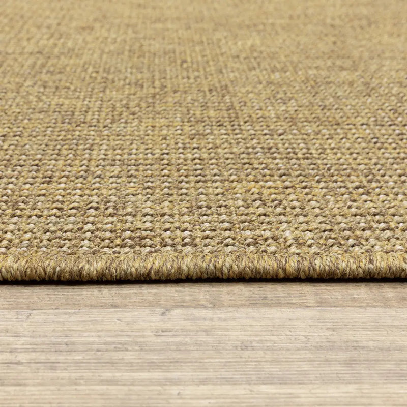 9' X 13' Tan Stain Resistant Indoor Outdoor Area Rug Homeroots Outdoor