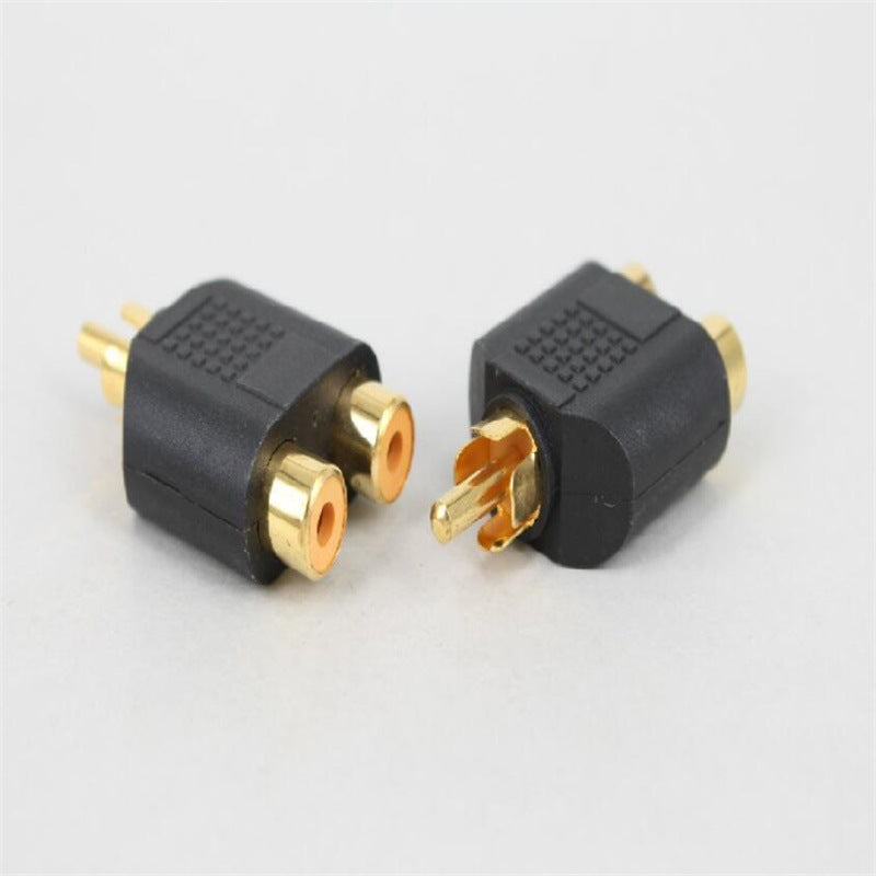 RCA jack Y Splitter AV Audio Video Plug Adapter 1 Male to 2 Female Converter