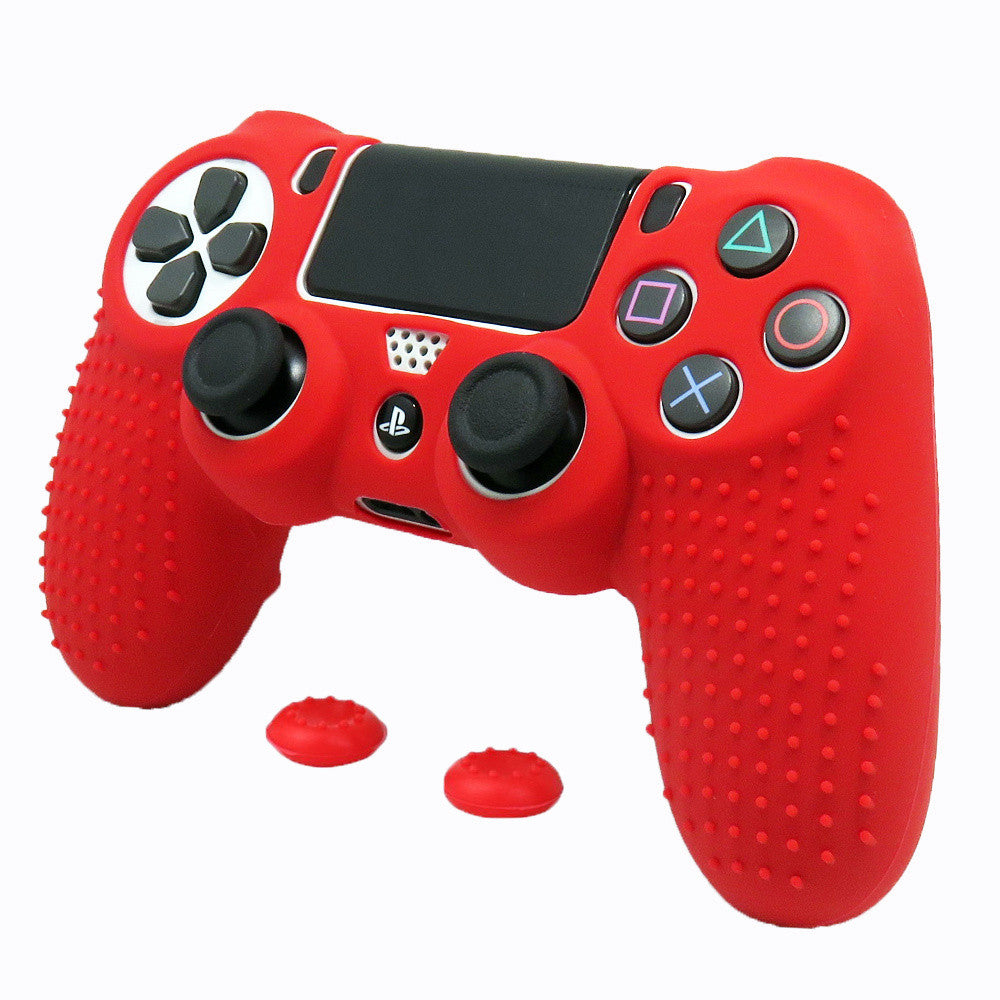 PS4 Controller Gamepad Soft Silicone Gel Rubber Case Cover For SONY Playstation 4 Protection Case For PS4 Pro Slim Game pad Red