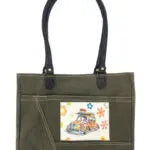 A Surfer Bug Recycled Military Tent Shoulder Bag Vintage Addiction