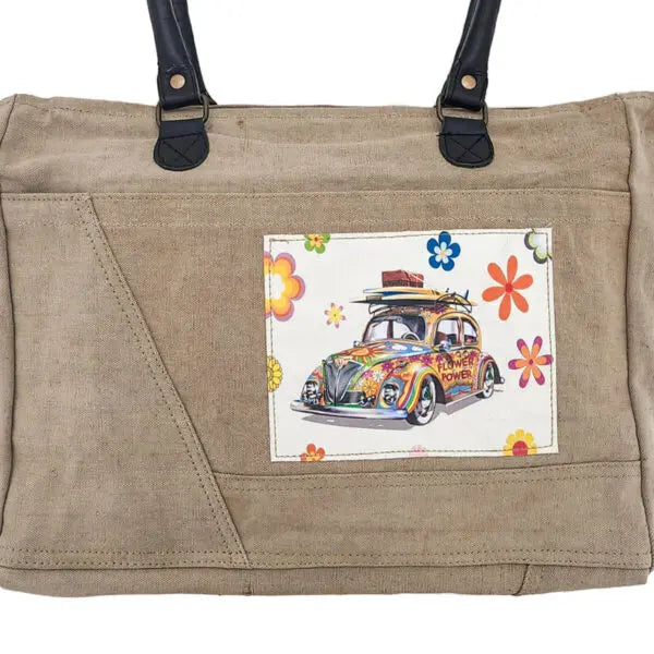 A Surfer Bug Recycled Military Tent Shoulder Bag Vintage Addiction