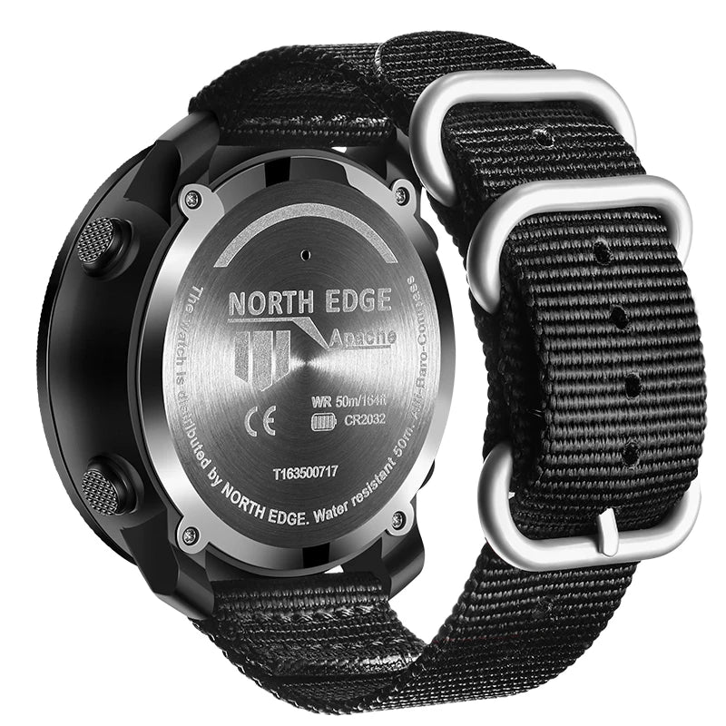 NORTH EDGE Men's sport Digital watch Hours Running Swimming Military Army watches Altimeter Barometer Compass waterproof 50m - GreatEagleInc