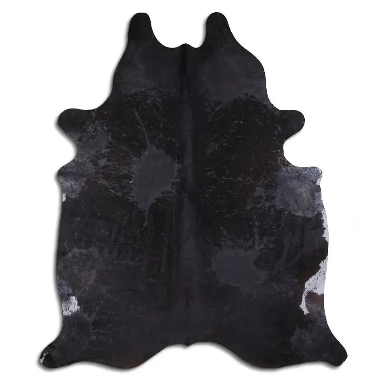 ACID WASHED HAIR ON COWHIDE DISTRESSED BLACK MODA-DBK
