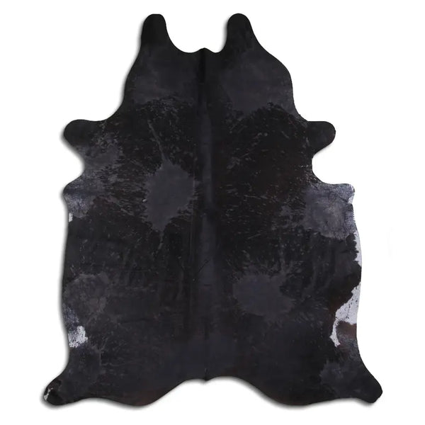ACID WASHED HAIR ON COWHIDE DISTRESSED BLACK MODA-DBK