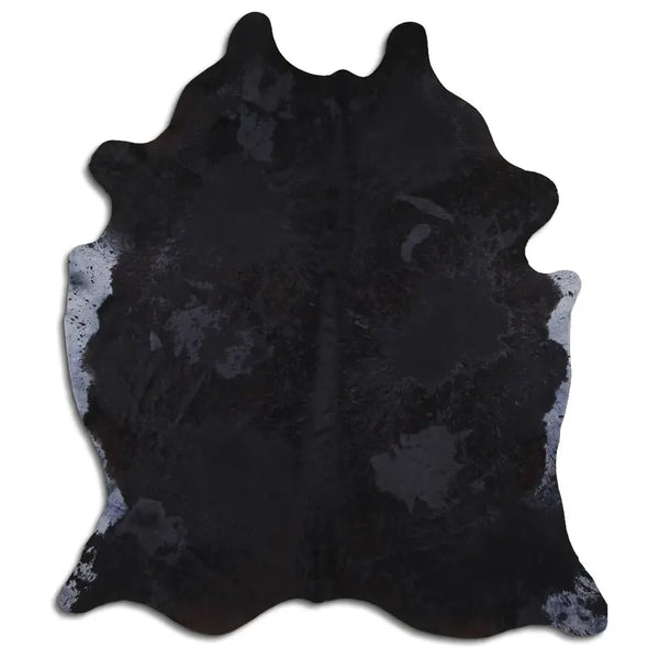 ACID WASHED HAIR ON COWHIDE DISTRESSED BLACK MODA-DBK