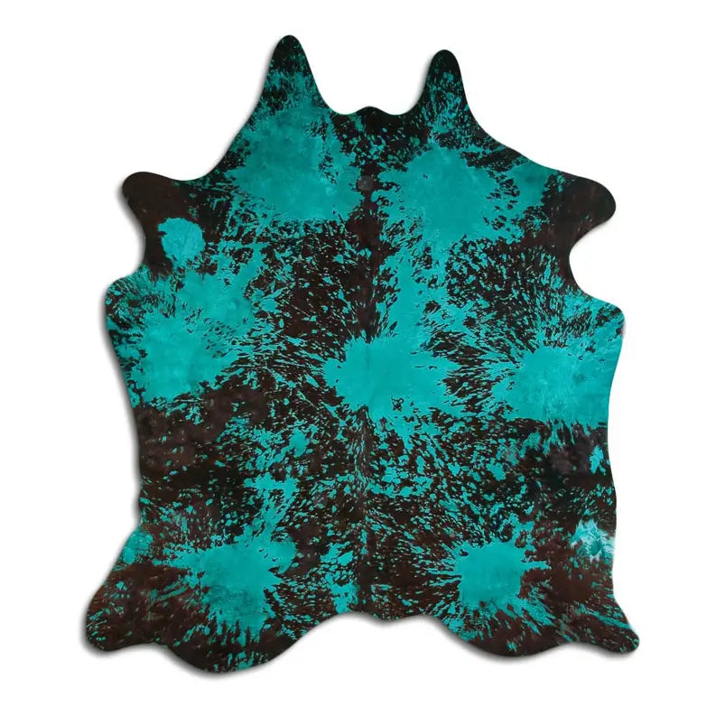 ACID WASHED HAIR ON COWHIDE DISTRESSED EMERALD GREEN MODA-DBK