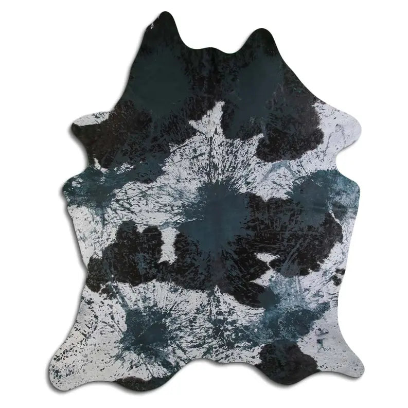 ACID WASHED HAIR ON COWHIDE DISTRESSED EMERALD GREEN MODA-DBK