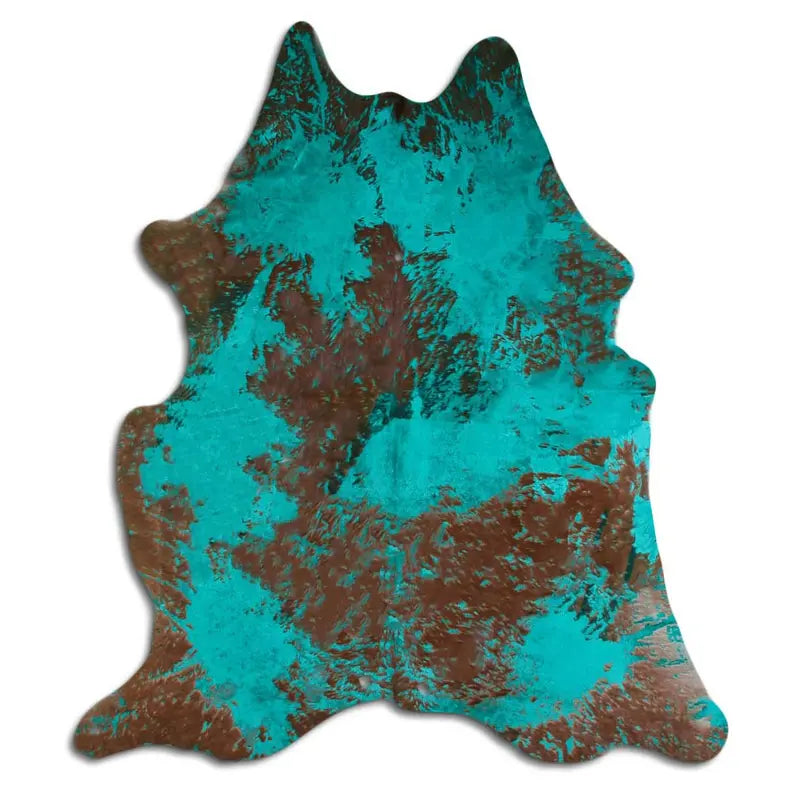 ACID WASHED HAIR ON COWHIDE DISTRESSED EMERALD GREEN MODA-DBK