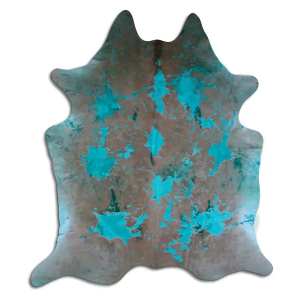 ACID WASHED HAIR ON COWHIDE DISTRESSED EMERALD GREEN MODA-DBK