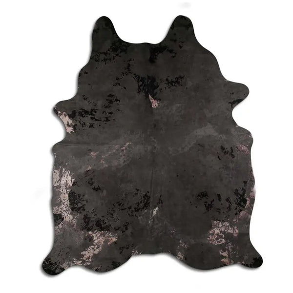 ACID WASHED HAIR ON COWHIDE DISTRESSED GREY MODA-DBK
