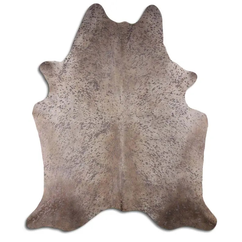 ACID WASHED HAIR ON COWHIDE GRAPHITE METALLIC ON GREY MODA-DBK