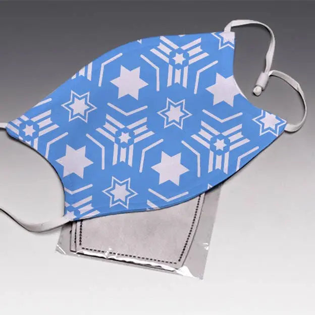 ADJUSTABLE Jewish Star Patterned Face Mask LIANE FRIED STUDIO