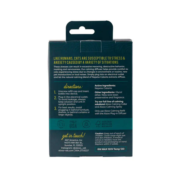 ALZOO Plant-Based Calming Plug-in Diffuser Kit - Cat ALZOO