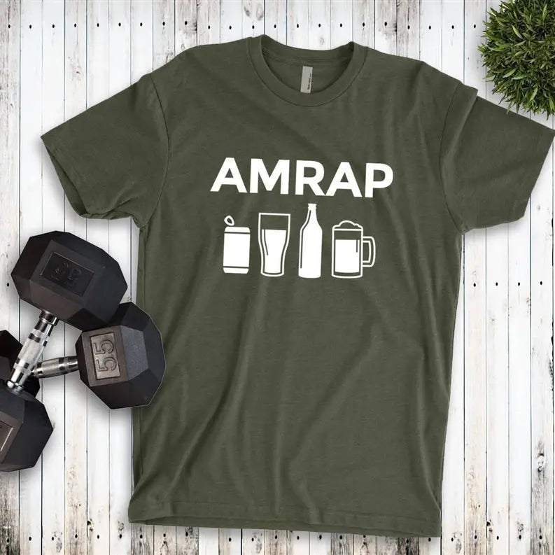 AMRAP Beer Drinking Shirt | Funny Crossfit shirt Stiles Tee