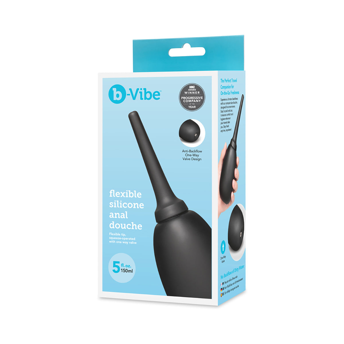 b-Vibe Flexible Silicone Anal Douche Black B-Vibe