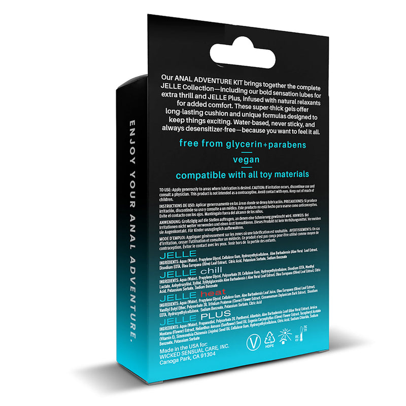 Anal Adventure Kit Contains 4pcs/1oz Wicked