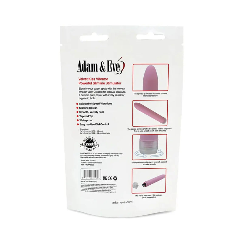 A&E Velvet Kiss Vibrator PHE / Adam & Eve