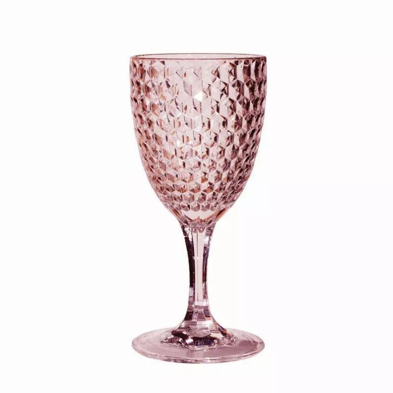 Acrylic Diamond Cut Wine Glass LeadingWare Group, Inc.