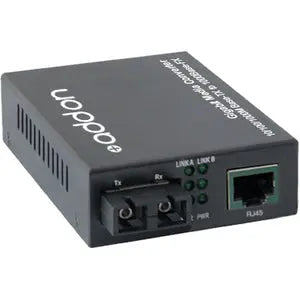 AddOn 10/100/1000Base-TX(RJ-45) to 1000Base-LX(SC) SMF 1310nm 20km Media Converter AddOn