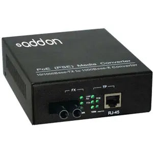 AddOn 10/100/1000Base-TX(RJ-45) to 1000Base-SX(ST) MMF 850nm 550m POE Media Converter AddOn