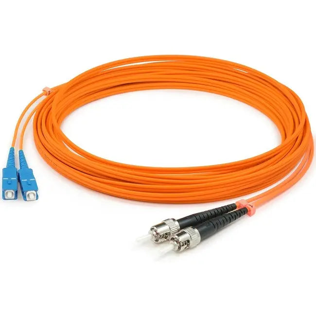 AddOn 10m SC (Male) to ST (Male) Orange OM1 Duplex Fiber OFNR (Riser-Rated) Patch Cable AddOn
