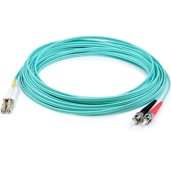 AddOn 4m LC (Male) to ST (Male) Aqua OM4 Duplex Fiber OFNR (Riser-Rated) Patch Cable AddOn