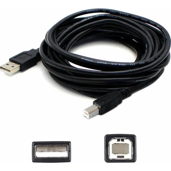 AddOn 5-Pack of 6ft USB 2.0 (A) Male to USB 2.0 (B) Male Black Extension Cables AddOn