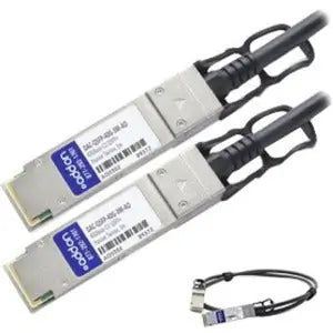 AddOn Dell DAC-QSFP-40G-3M Compatible TAA Compliant 40GBase-CU QSFP+ to QSFP+ Direct Attach Cable (Passive Twinax, 3m) AddOn
