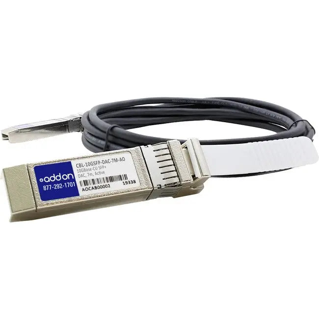AddOn Dell Force10 CBL-10GSFP-DAC-7M Compatible TAA Compliant 10GBase-CU SFP+ to SFP+ Direct Attach Cable (Active Twinax, 7m) AddOn