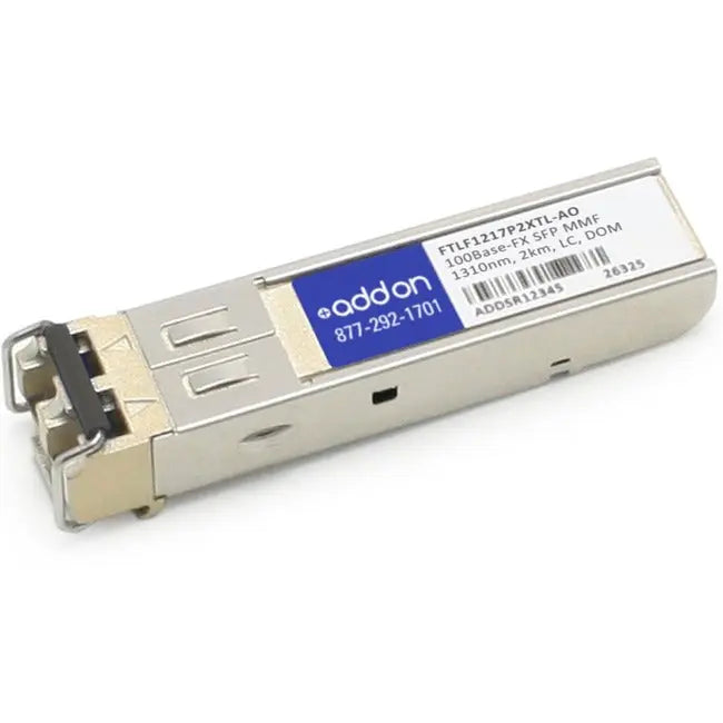 AddOn Finisar FTLF1217P2XTL Compatible TAA Compliant 100Base-FX SFP Transceiver (MMF, 1310nm, 2km, LC, DOM) AddOn