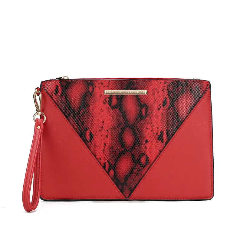 Addison Snake Embossed Women's Tote Bag with matching Wristlet MKF Colletion by Mia K.