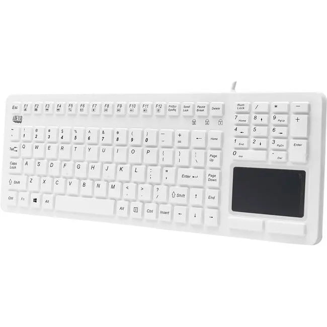 Adesso SlimTouch 270 - Antimicrobial Waterproof Touchpad Keyboard (White) Adesso, Inc