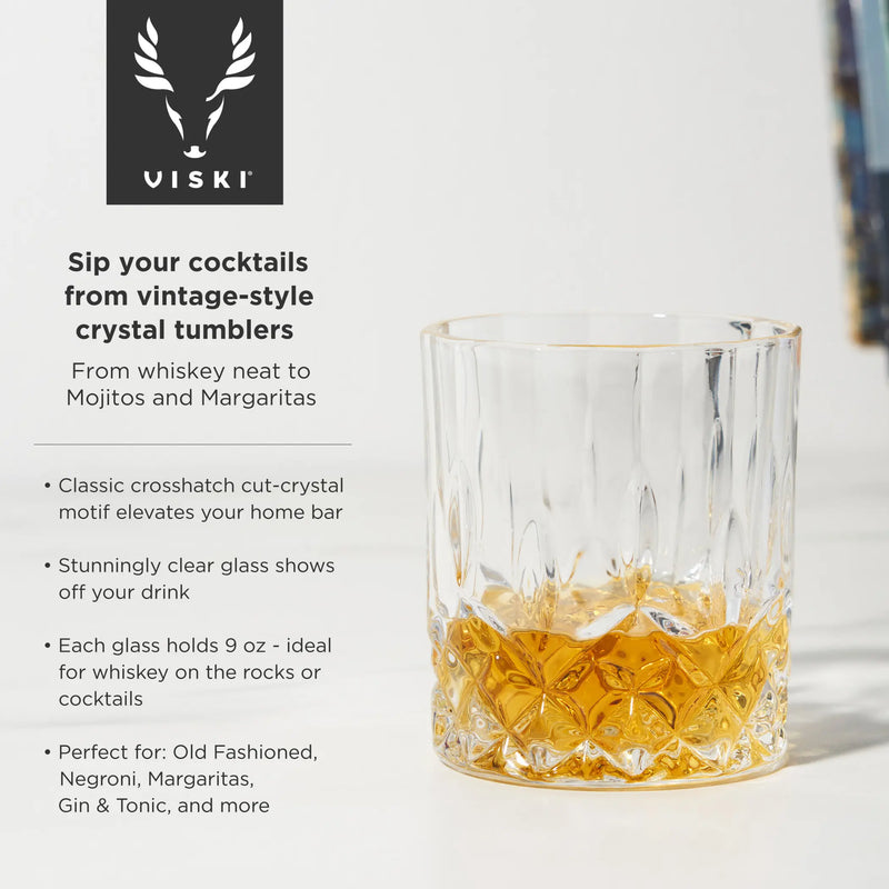 Admiral Crystal Tumblers set of 4 by Viski Viski