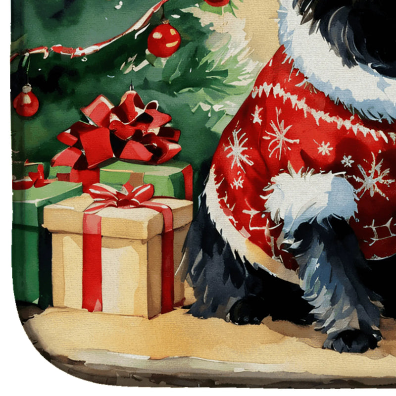 Affenpinscher Cozy Christmas Dish Drying Mat Caroline's Treasures