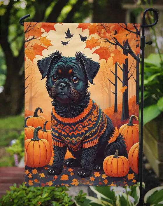 Affenpinscher Fall Garden Flag Caroline's Treasures